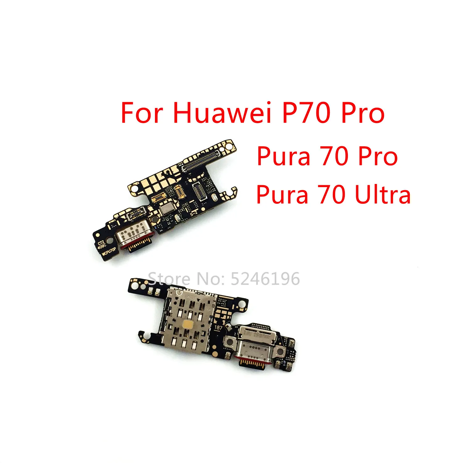 1 unidad de puerto de carga USB con micrófono y base de carga para Huawei P70 Pro, Huawei Pura 70 Pro, Huawei Pura 70 Ultra, pieza de repuesto
