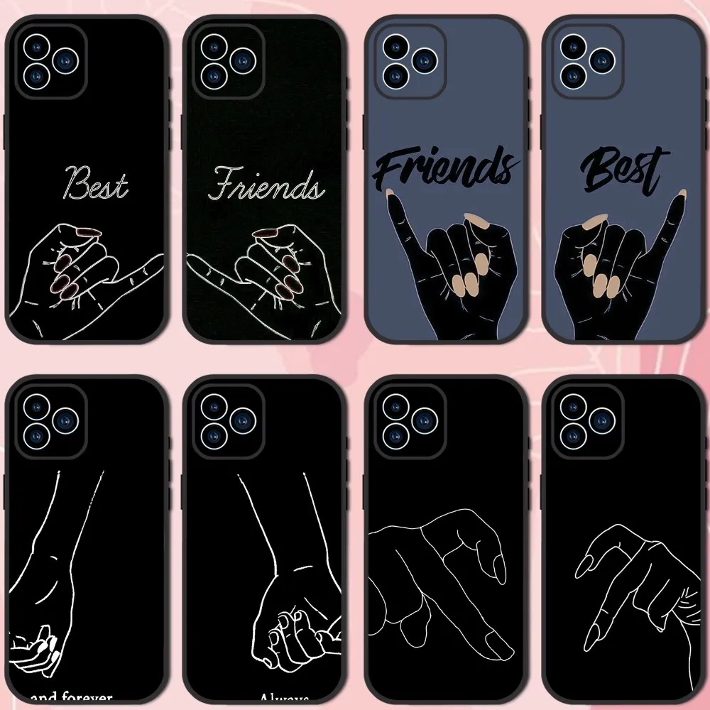 Girls Bff Best Friends Forever Always Phone Case For Samsung Galaxy S10 FE S21 Ultra S22 Lite Soft Phone Shell Back Cover