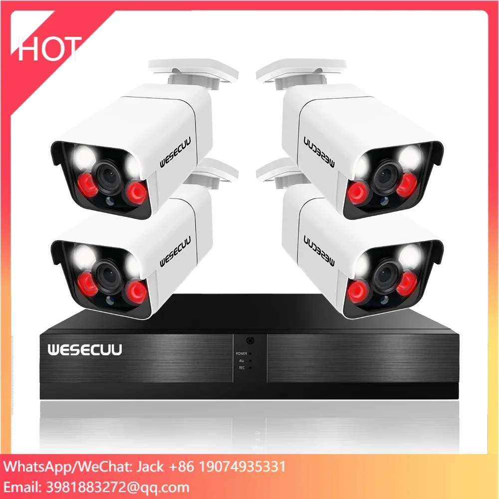 新型WiFi PoE IP監視ビデオレコーダーカメラ、セキュリティCCTVカメラ、WiFiセキュリティカメラセット