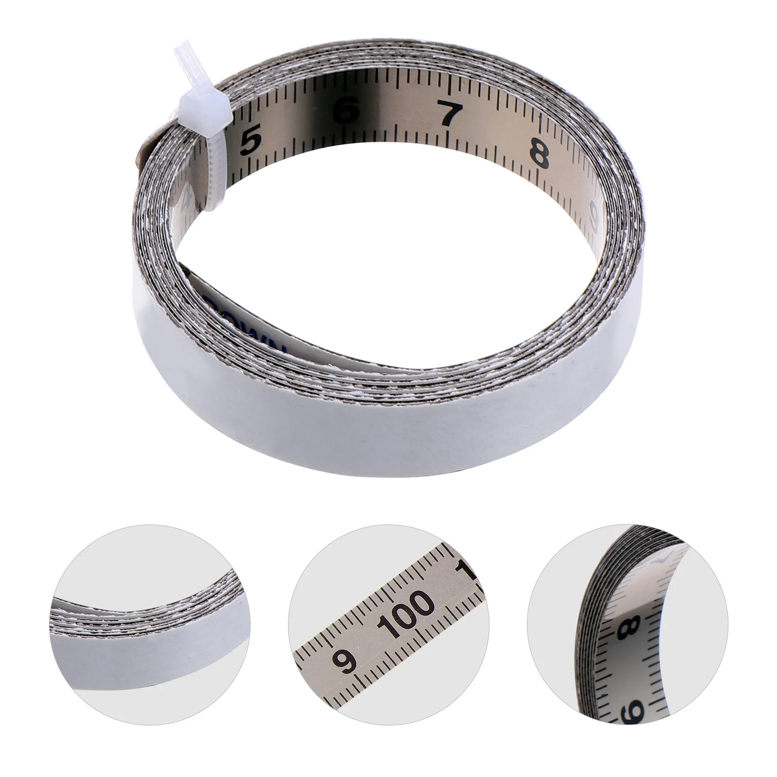 

Carbon Steel Measuring Ruler Self adhesive Workbench Marking Tool Clear Scale Sticky Ruler Woodworking Multi functional