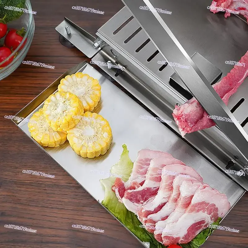 Stainless Steel Household Manual Thickness Adjustable Meat and Vegetables Slicer Gadget Kitchen Tools Meat Slicing Machine