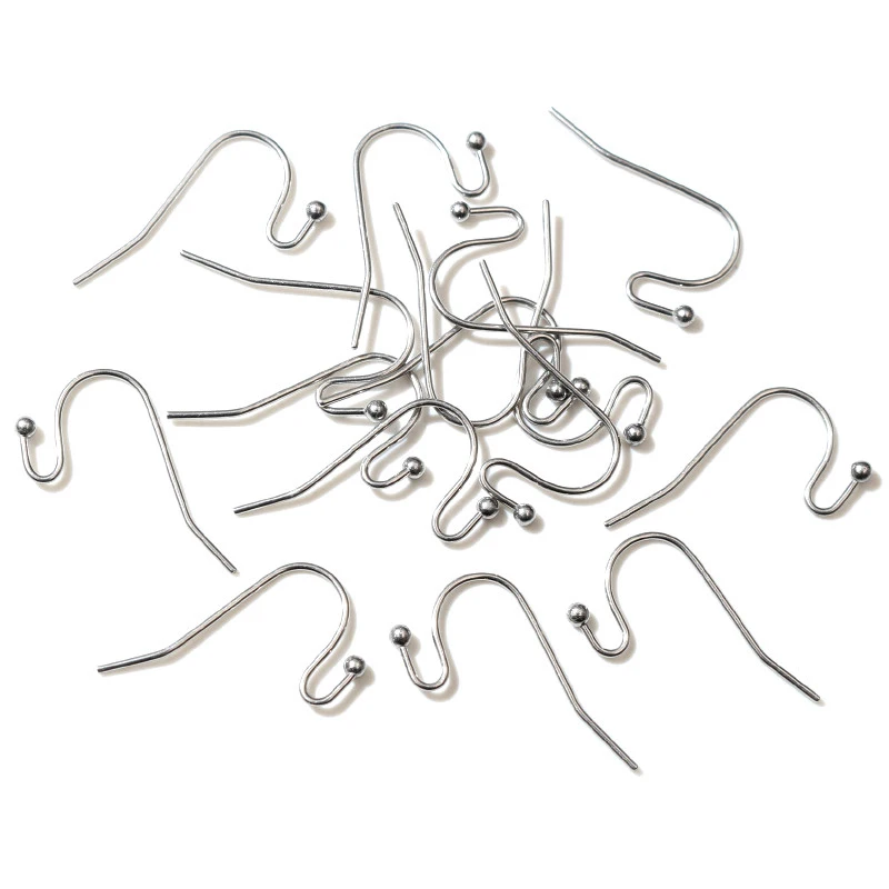 (Nigdy nie znikną) 100 sztuk/partia 21x13mm ze stali nierdzewnej DIY ustalenia kolczyk zatrzaski haki tworzenia biżuterii akcesoria Earwire -W2-31 — zdjęcie 3