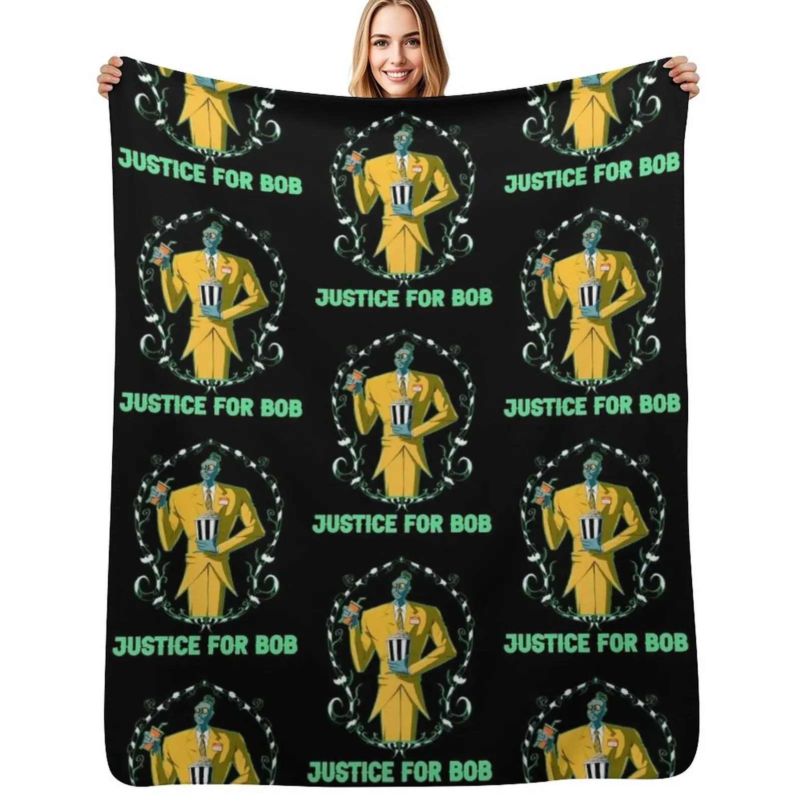Bob Throw Blanket Warm Flannel Blanket for Couch Chair Bedroom