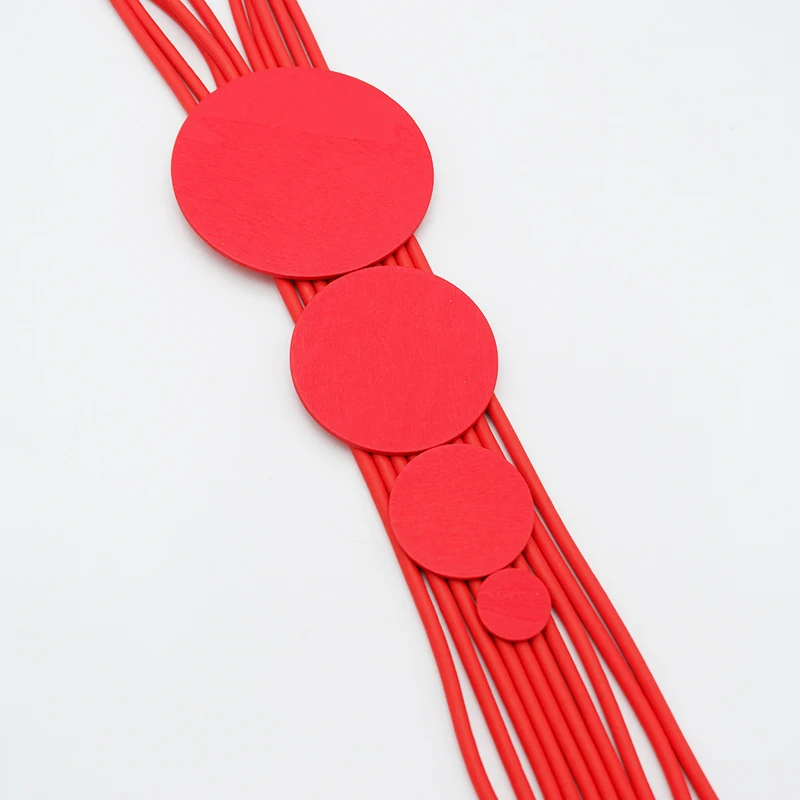 Ukebay New Gothic Red Rubber Jewelry Necklace Tassel Design Women's Jewellery Party Birthday Gift Ethnic Style Jewelry Necklaces image 3