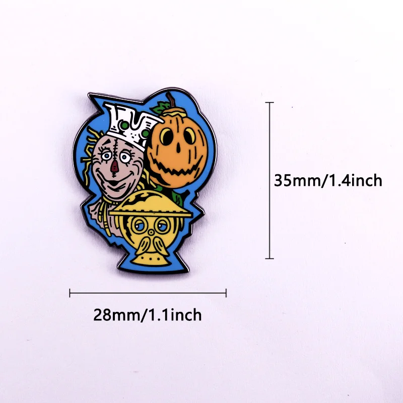 دبوس مينا صلب قوطي ، شارة اليقطين ، مجوهرات زاحفة ، إكسسوارات الهالوين ، هدية