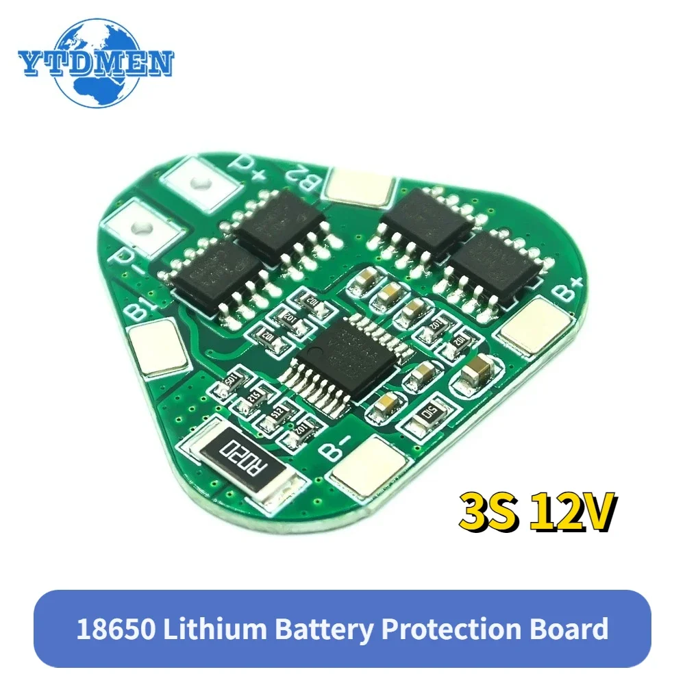 3S 12V 18650 Lithium Battery Protection Board 11.1V 12.6V Overcharge Over-discharge Protect 8A Pack Li-ion BMS PCM PCB Module