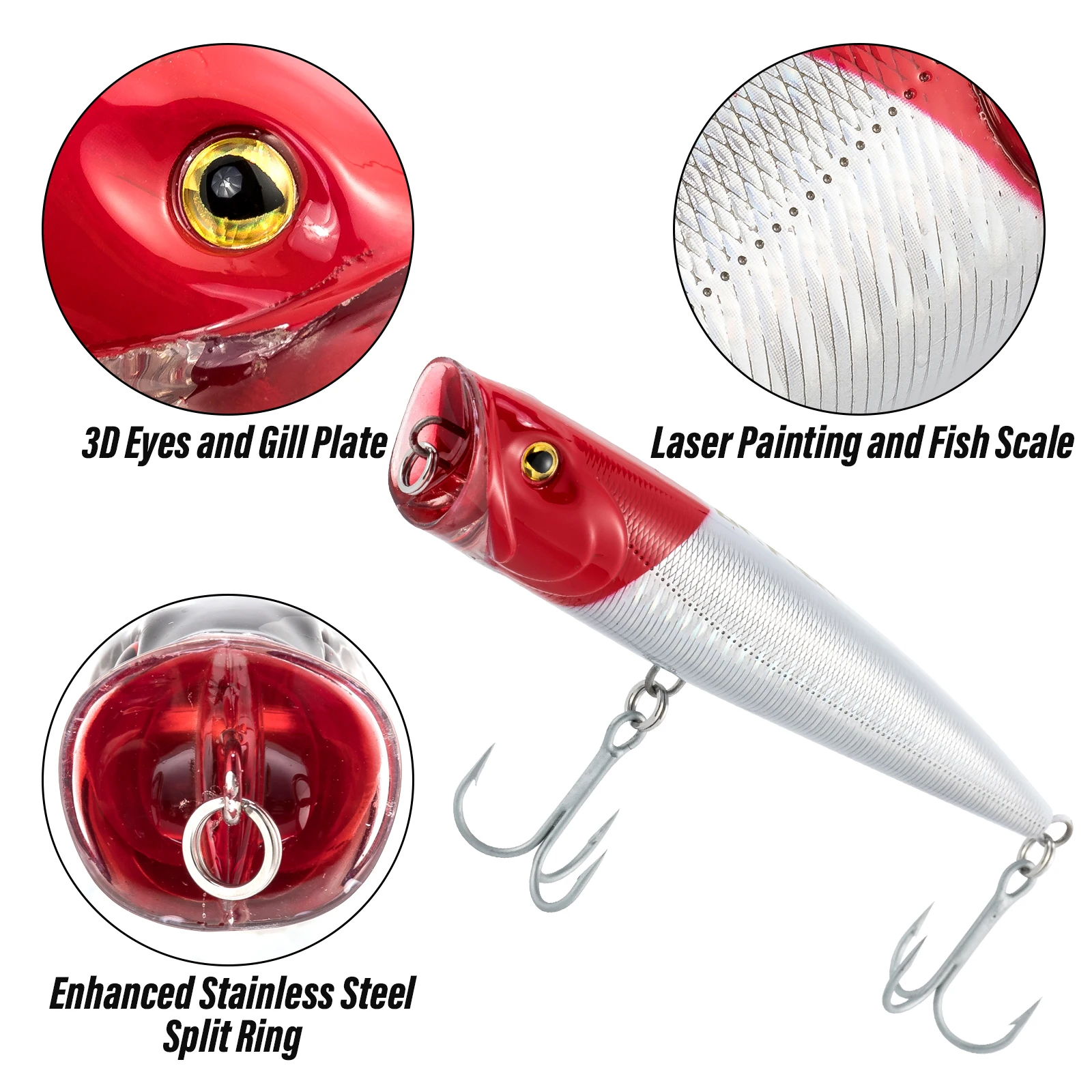 40g GT Popper Angelköder 14cm Wobbler Köder Kunstköder für Salzwasser Plug Thunfisch Surf Angeln Forelle Bass Offshore Big Game – Detail 9