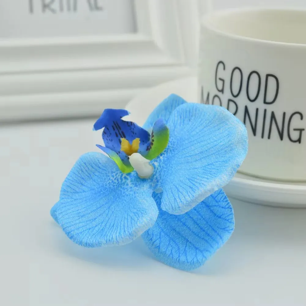 100PCS Artificial Flowers Wholesale Wedding Home Decoration Diy Gifts Candy Box Butterfly Orchid Silk Phalaenopsis Fake Plants