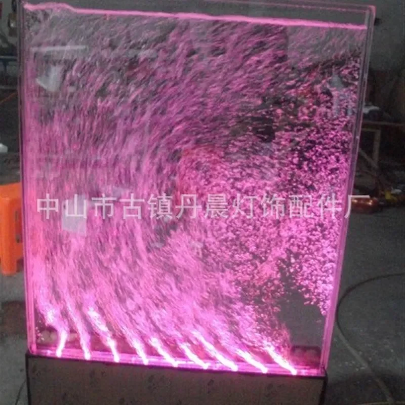 Custom LED Water Curtain Wall Partition Luminous Flowing Light Feature Screen for KTV Home Decor