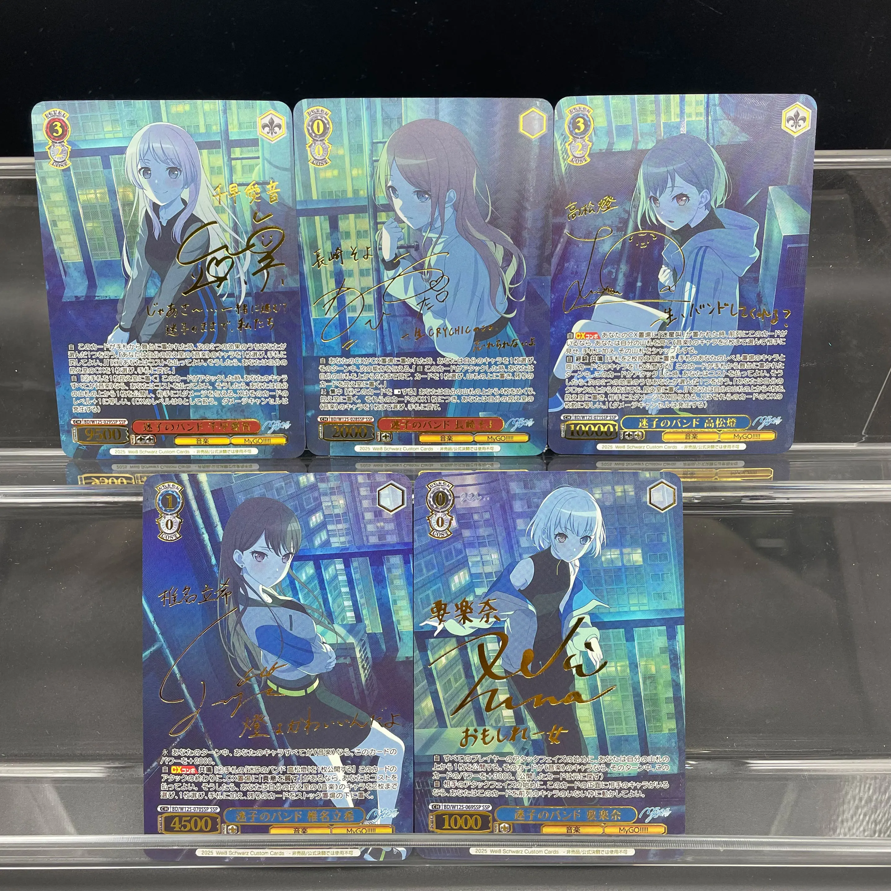

Diy Anime Bang Dream! It's Mygo!!!!! Character Collectible Cards Aine Chihaya Soyo Nagasaki Hot Stamping Holographic Craft