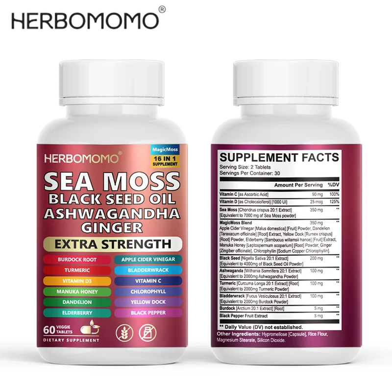 Sea Moss Supplement All in 1 Non - Artificial Supports For Energy, Reproductive Health Natural Energizer