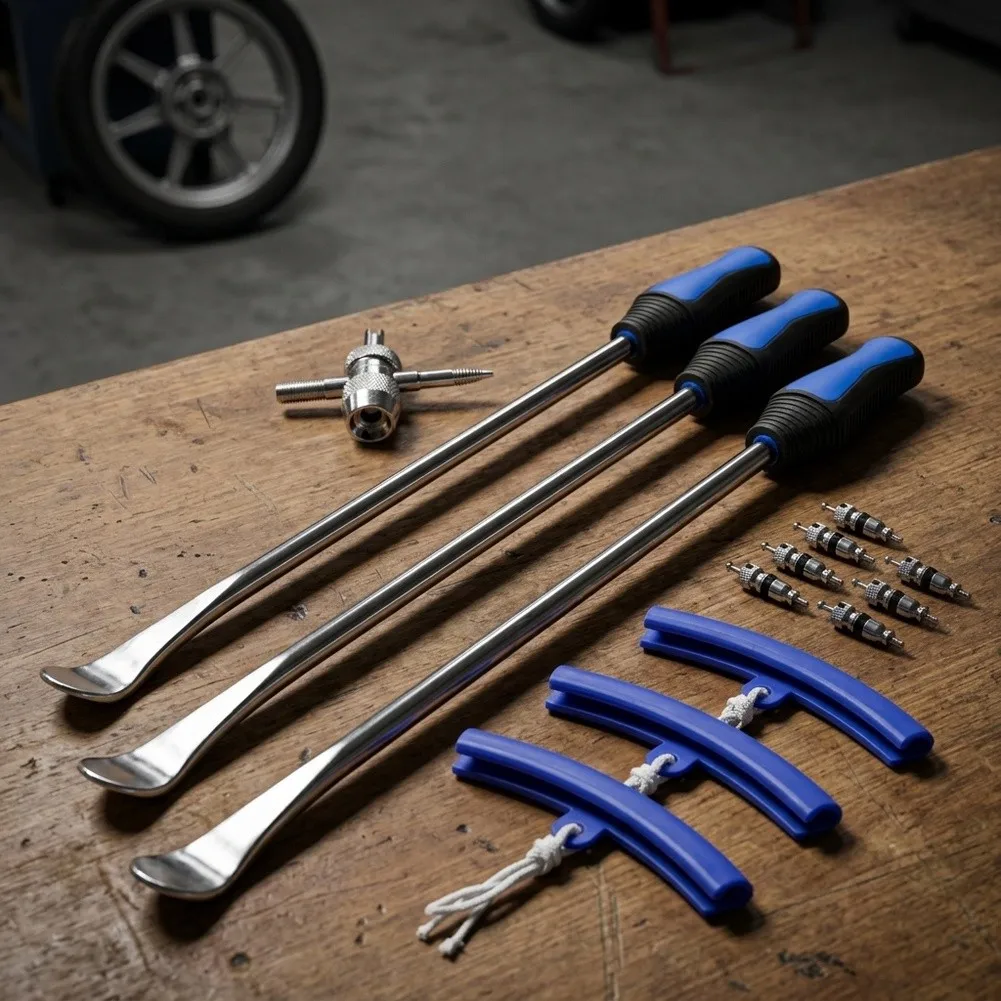 13-Part Metal Tire Lever Collection Designed for Effective Bead Breaking and Tire Positioning on For Motorcycles Bicycles