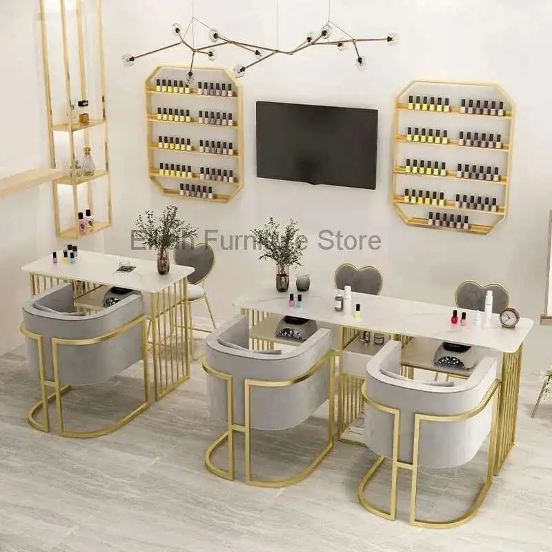 

Professional Manicure Nail Table Cleaner Modern Luxury Nail Table Dressing Reception exquisite Tavolo Manicure Salon Furniture