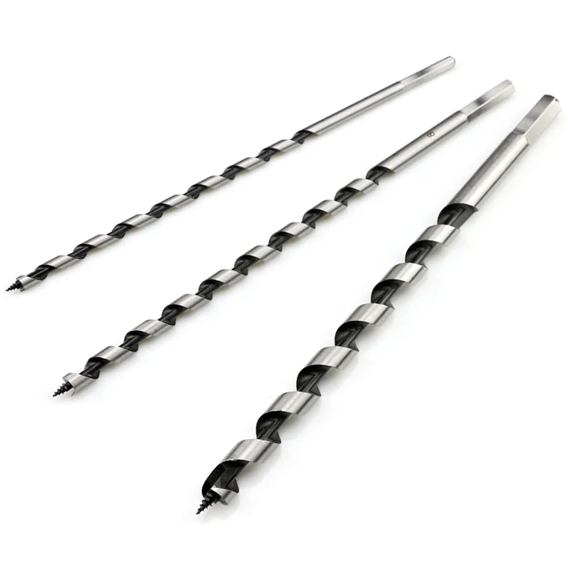 5PCS 230mm Hex Shank Extra Long Point Twist Auger Wood Drill Bits Set Woodworking Twist Drill Bit Tool Set 6 8 10 12