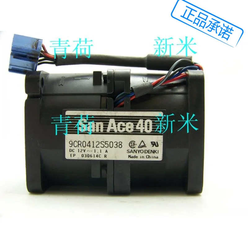 

USED SANYO DENKI SAN ACE 9CR0412S5038 12V 1.1A 4CM 4056 high rotating speed 1U server ATX cooling fan