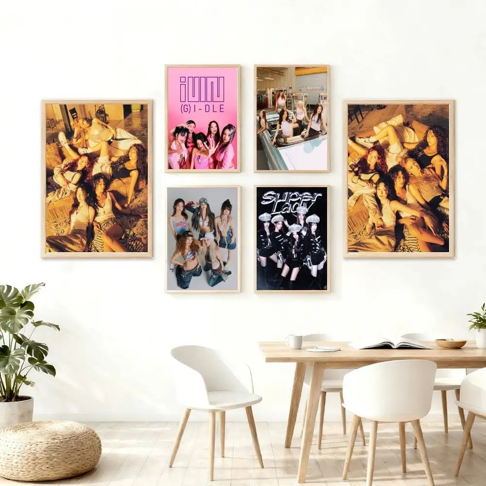 Kpop I-I-dle lassic Cover Canvas Painting Print Poster For Living Room Wall Art Home Decor Pictures Gift