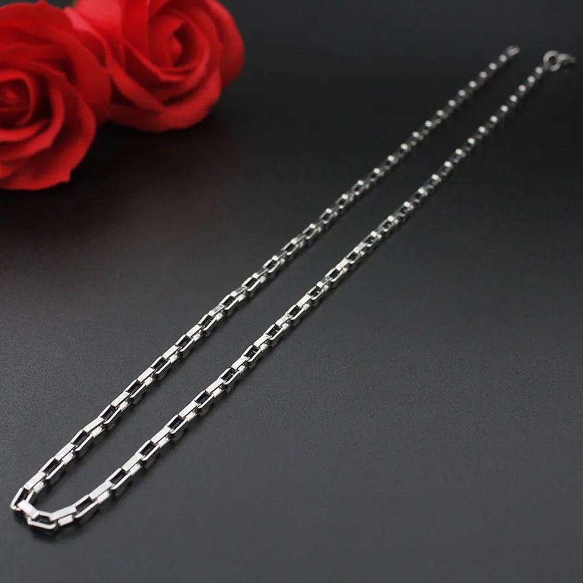 Fashion New Titanium Steel Necklace Long Box Chain Stainless Steel Accessories Men And Women Sweater Chain Hot Sale