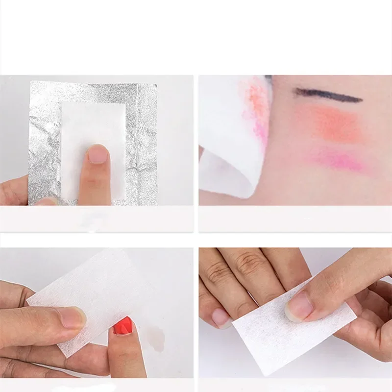 400/600Pcs 네일 UV 젤 폴리시 리무버 패드 보풀이 없는 손톱 냅킨 네일 와이프 네일 아트 팁 100% 코튼 냅킨