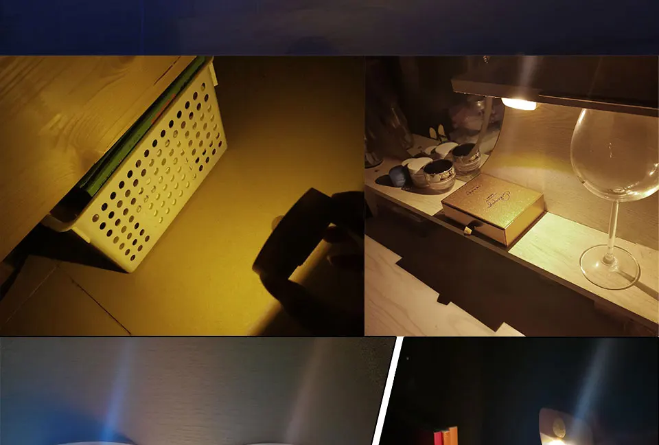 1/2/3/4/5pcs Led Night Light with Motion Sensor PIR AAA Battery or Rechargeable Cabinet Lamp for Kitchen Bathroom Closet Stairs