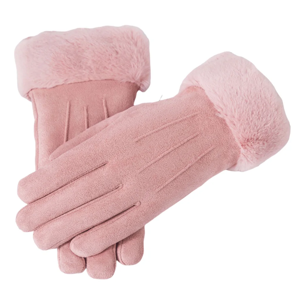 

Warm Winter Gloves Fabric Ski Riding Lightweight Durable Comfortable Wristb Multipurpose Woman Gloves
