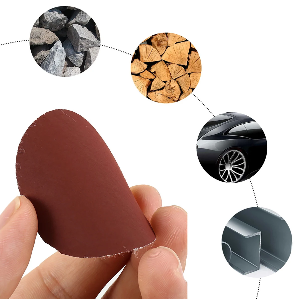 Imagem -04 - Discos de Lixamento Broca Anexo Gancho e Loop Backing Pad Angle Grinder Ferramenta Rotativa 803000 Grit 100 Pcs