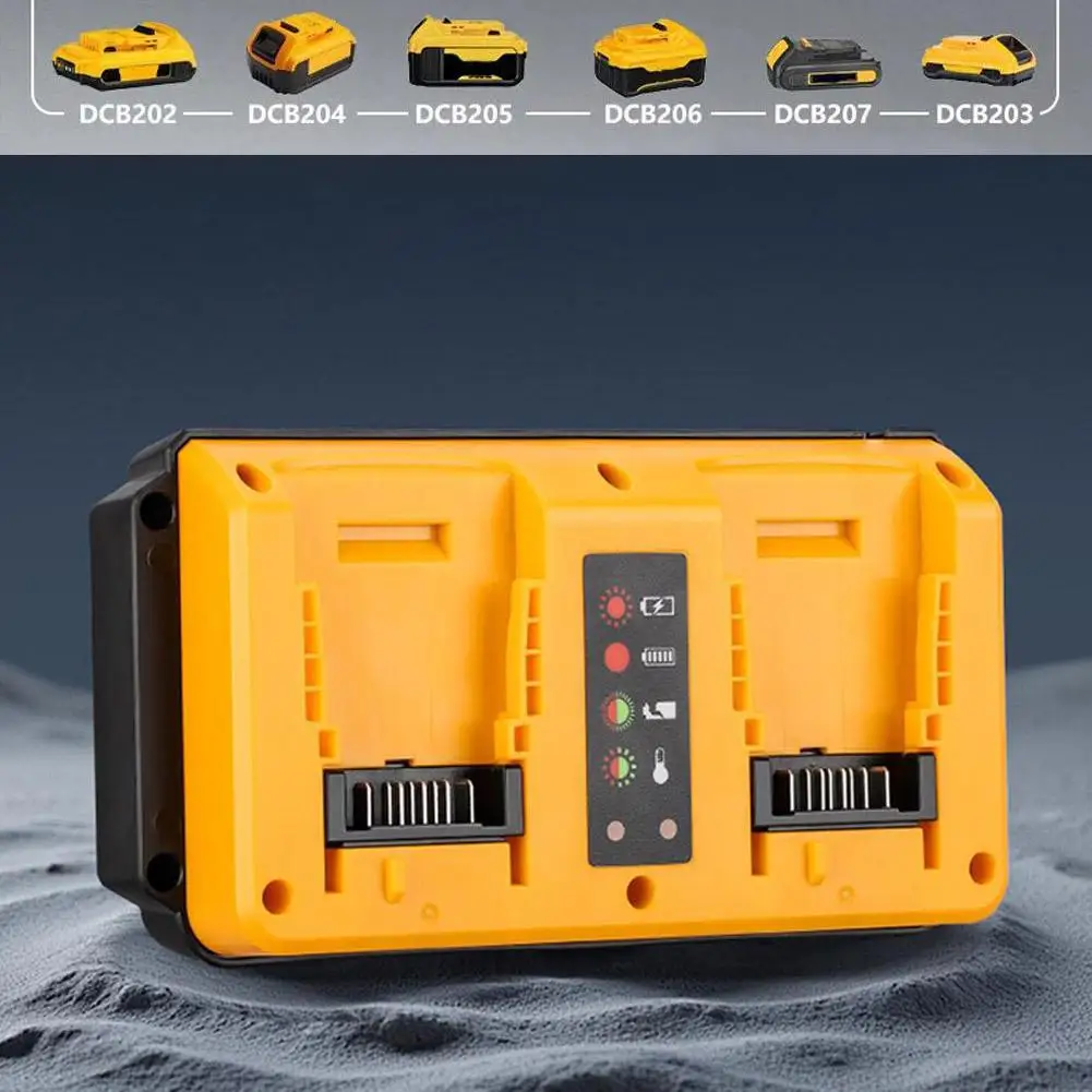 شاحن سريع مزدوج الشحن بطول 1.5 متر مع 4 أنواع من موصلات لأدوات Dewei الكهربائية المتوافقة مع بطارية ليثيوم 14.4-18 فولت