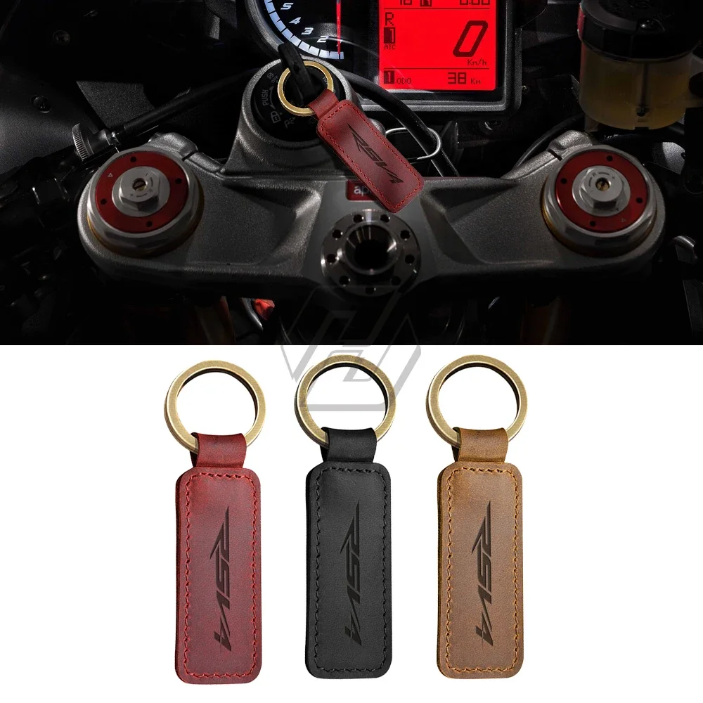 

Cowhide keychain key ring For Aprilia RSV4 Motorcycle Accessories