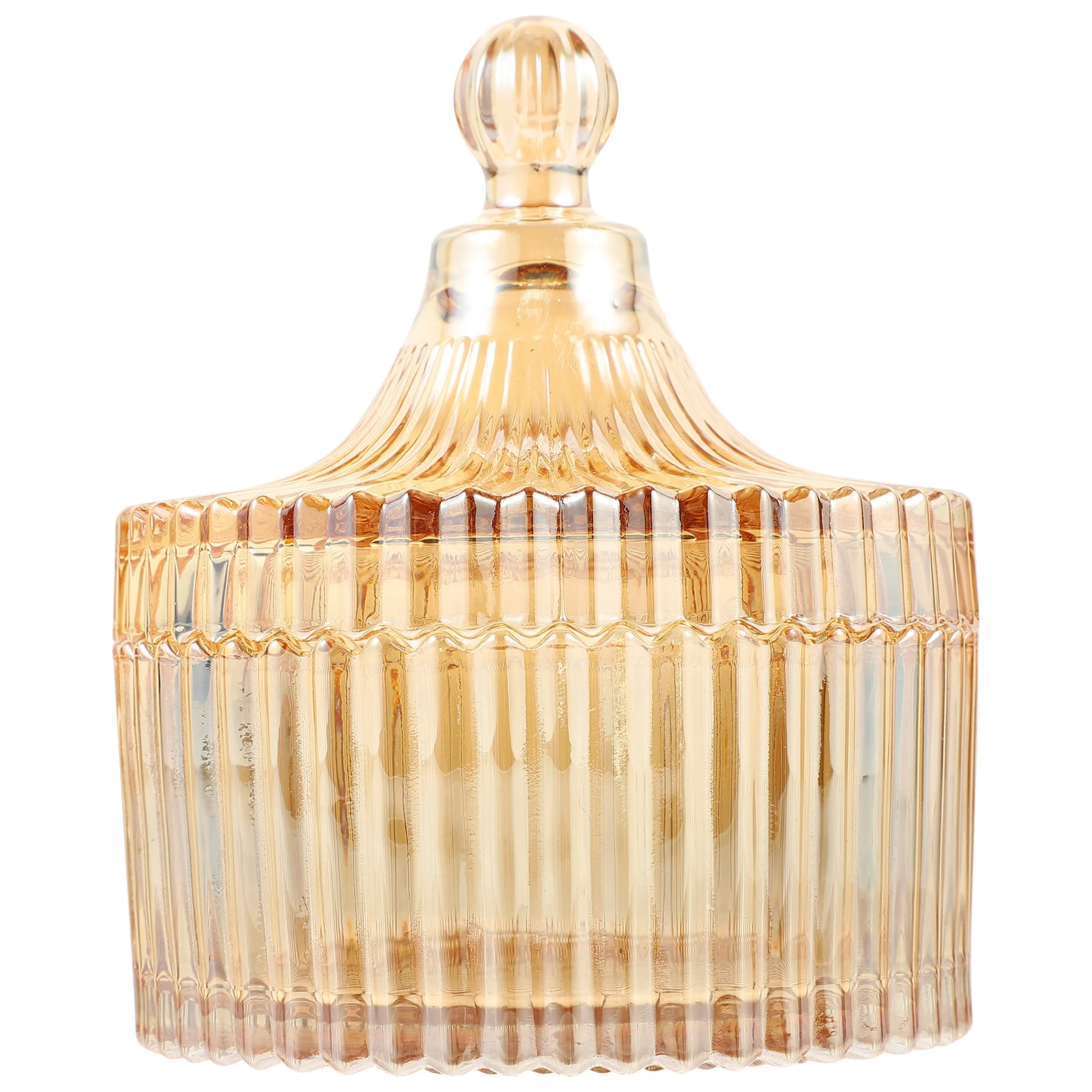 

290ml Clear Glass Candy Bowl Crystal Covered Candy Dish Swab Storage Jar Snacks Holder Food Storage Snacks Bottle