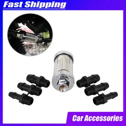 1pc Universal Car Washable Fuel Filter Tool Car Reusable Fuel Filter Car Inline Gasoline Filter Auto Replaceable Accessories