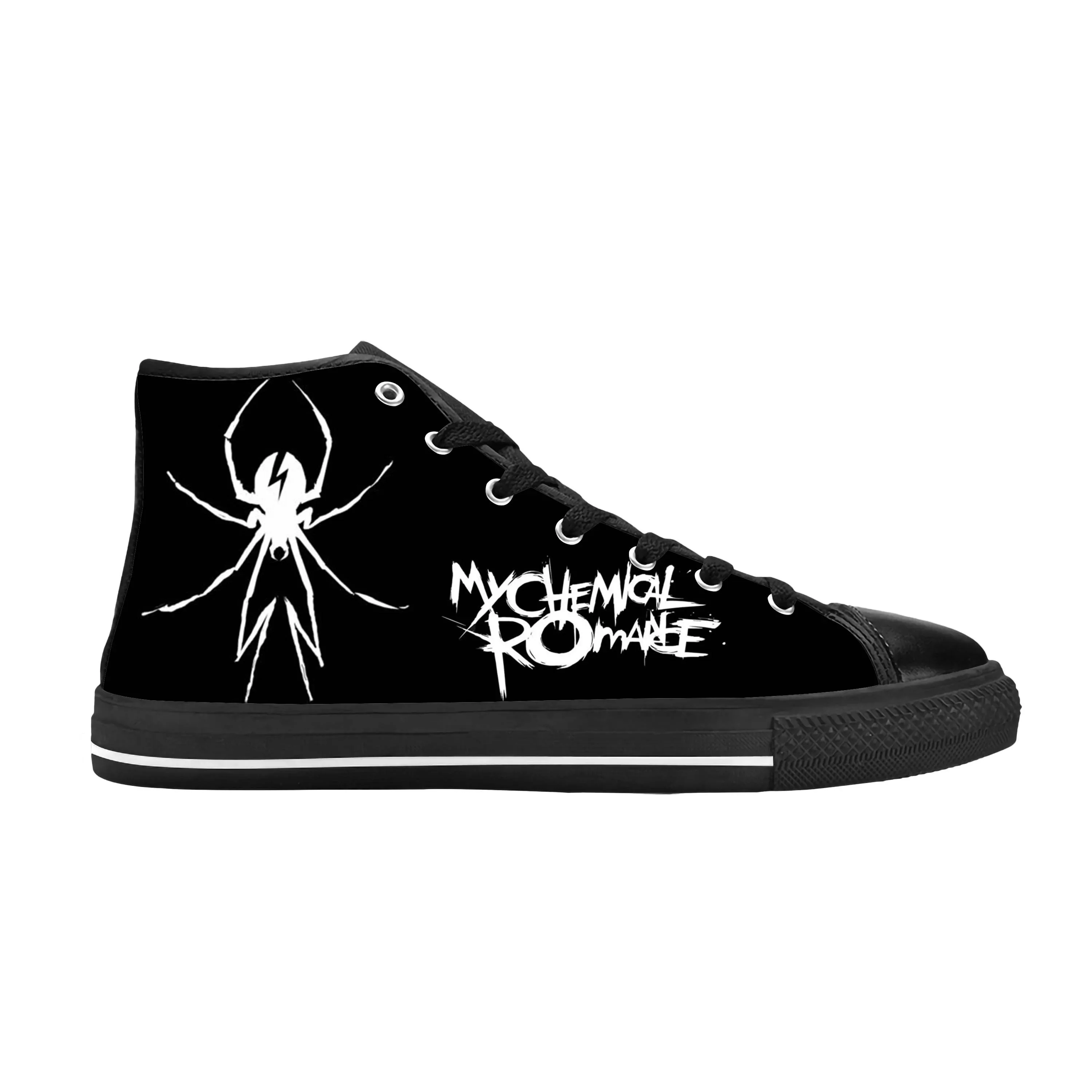 My Chemical Romance Mcr czarne paradne zespół rockowy odzież na co dzień buty wysoki Top wygodne oddychające buty sportowe męskie/damskie z nadrukiem 3D