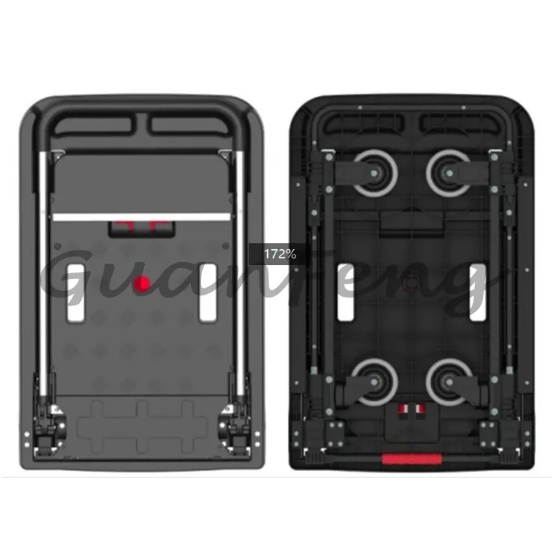 High Capacity Trolley FW-99FBC Aluminum Hand Platform Cart Four-wheeled Folding 200KG