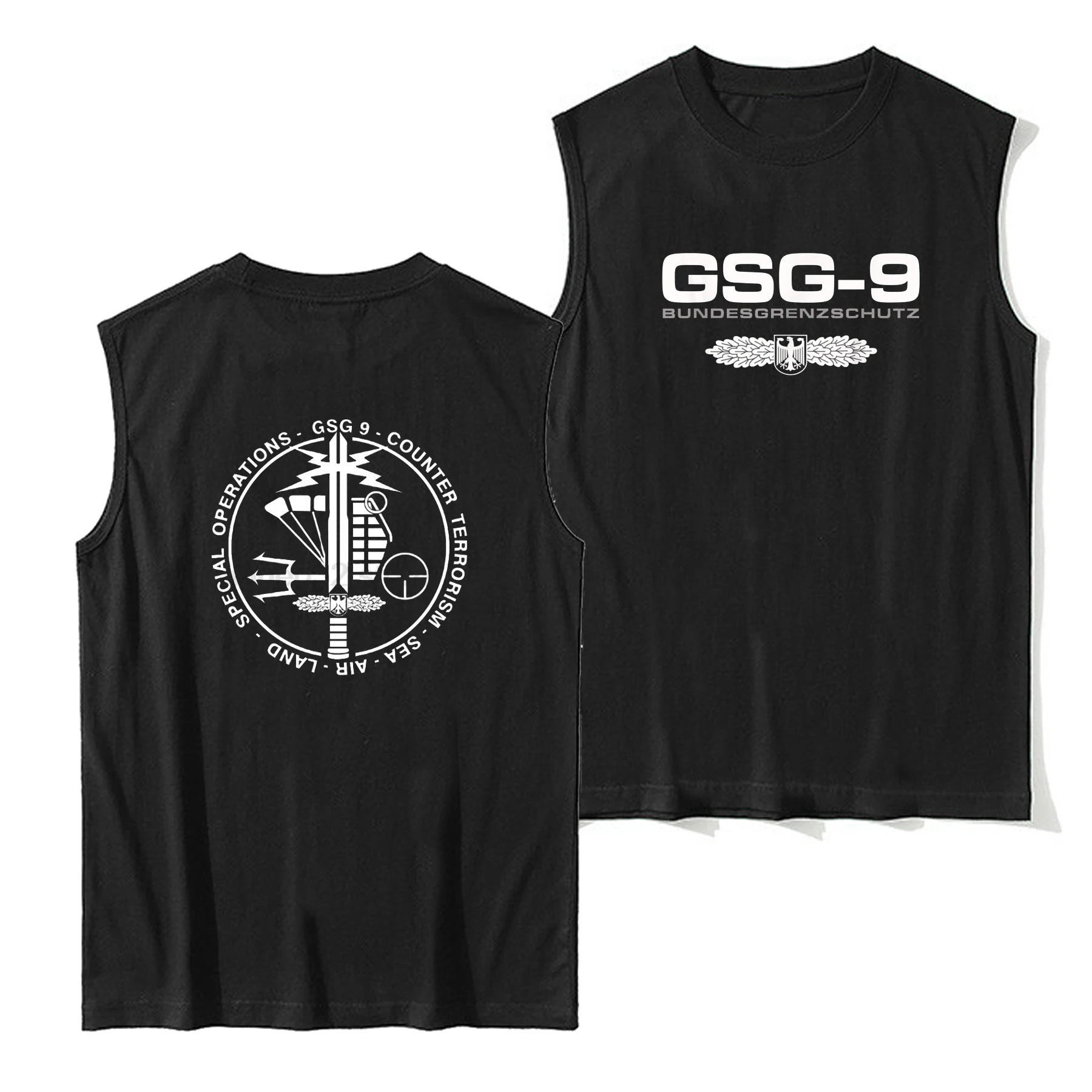 

GSG 9 German Counter Terrorism Special Operations Unit Tanktop 100% Cotton O-Neck Vests Summer Casual Mens Sleeveless T-shirt