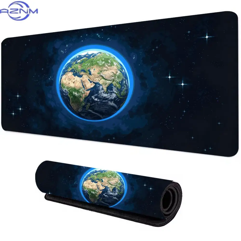 Space Earth Mouse Pad  Large XXL Computer Office Game Table Mats Rubber Anti-slip Gaming Keyboard Mousepads Long Desk Pads