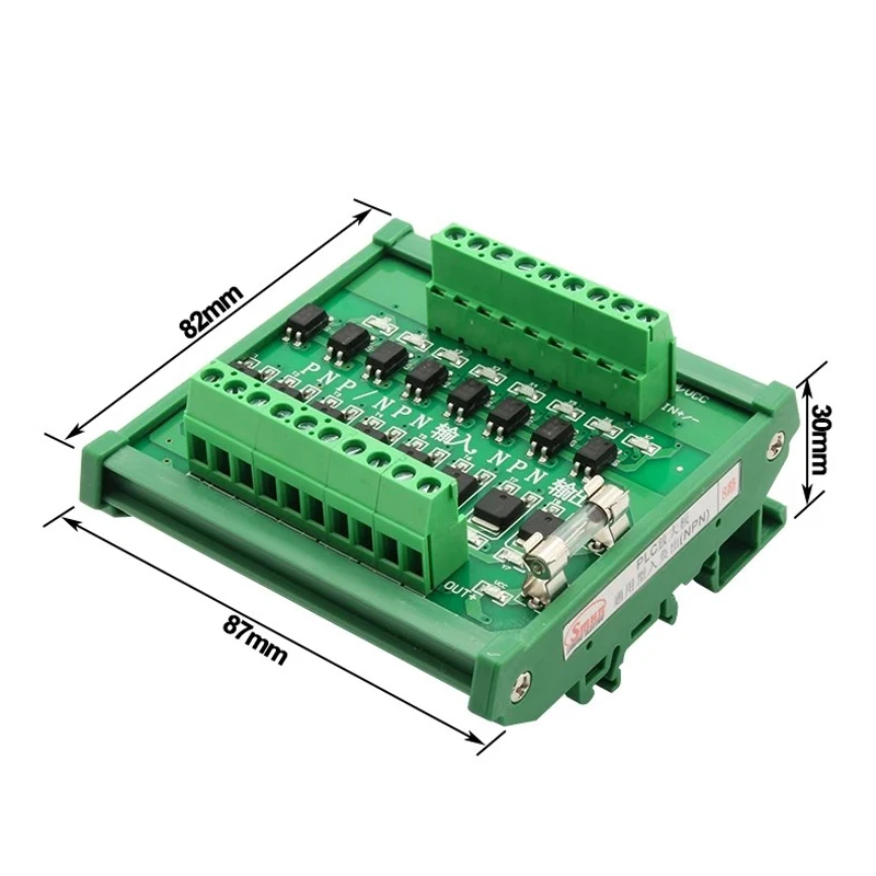 8 Channels PLC Amplifier Board Isolation NPN/PNP Universal Input NPN Output Isolation Board Relay Module Controller