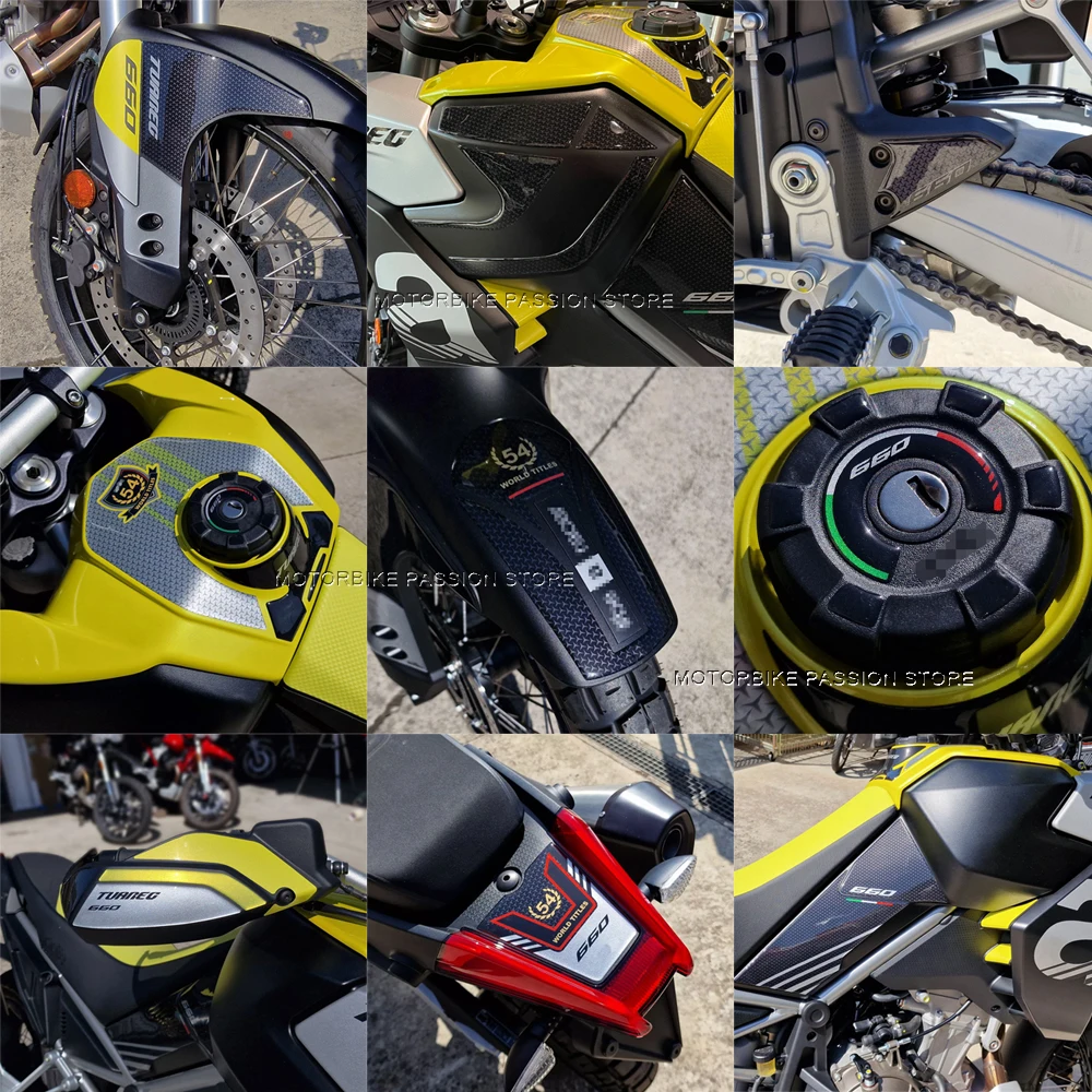 For Aprilia Tuareg 660 2022 3D Motorcycle Adhesive Epoxy Resin Tank Protection Kit Scratch Resistant Decal Pad Non Slip Adhesive