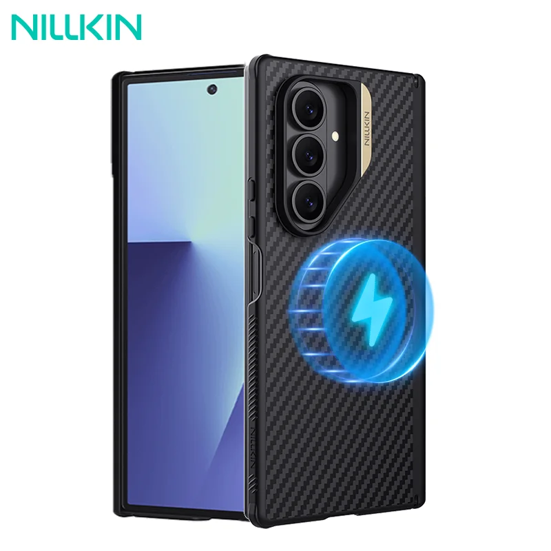 

NILLKIN For Samsung Galaxy Z Fold 7 5G Magsafe Aramid Fiber Case Anti Shockproof Magnetic Charging Back Cover for Samsung Fold 7