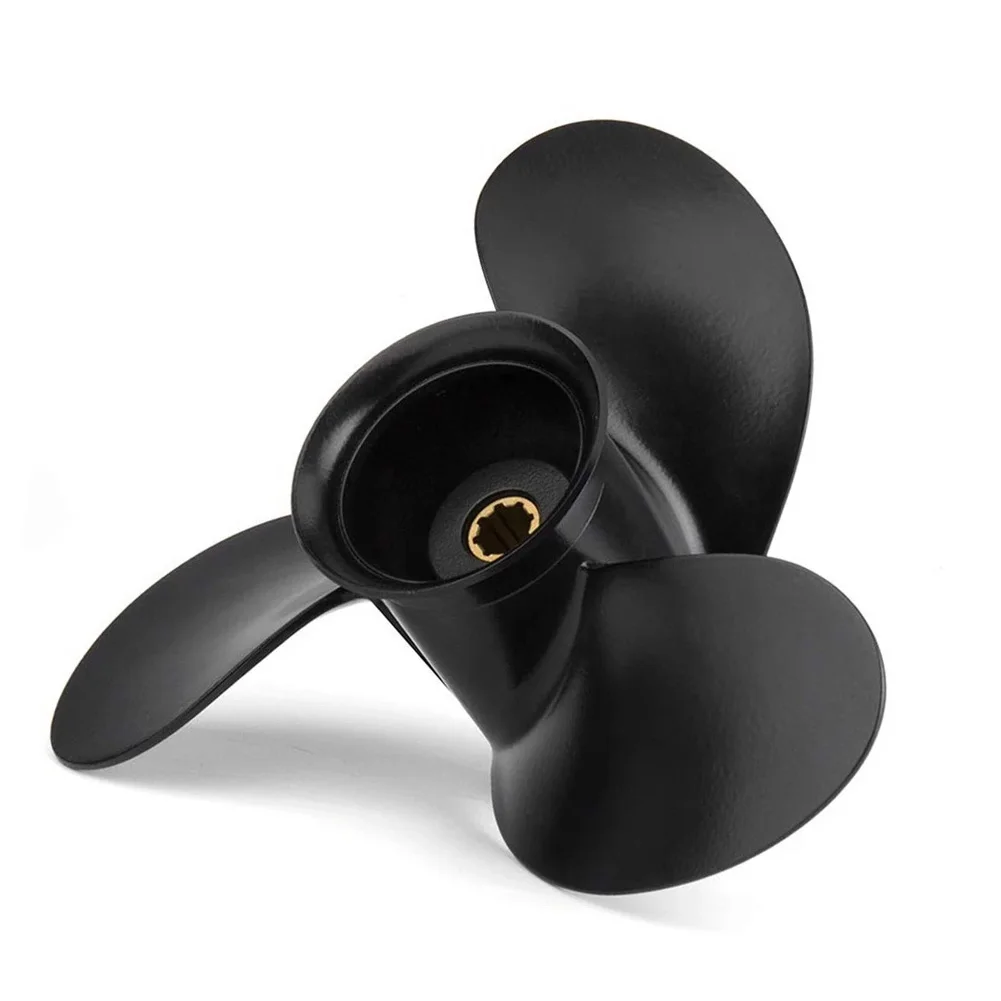Aluminum Boat Propeller 9x9 3 Blade 8 Spline- 48-828156A12 For Mercury 6-15HP for outboard Motor Right Hand Rotation Repair Tool