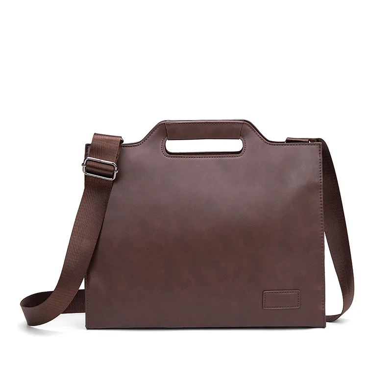 Retro Crazy Horse Pu Leather Business Briefcase Men Handbag Men's Laptop Bag Male Briefcase Hand Bag Document Envelope Bag