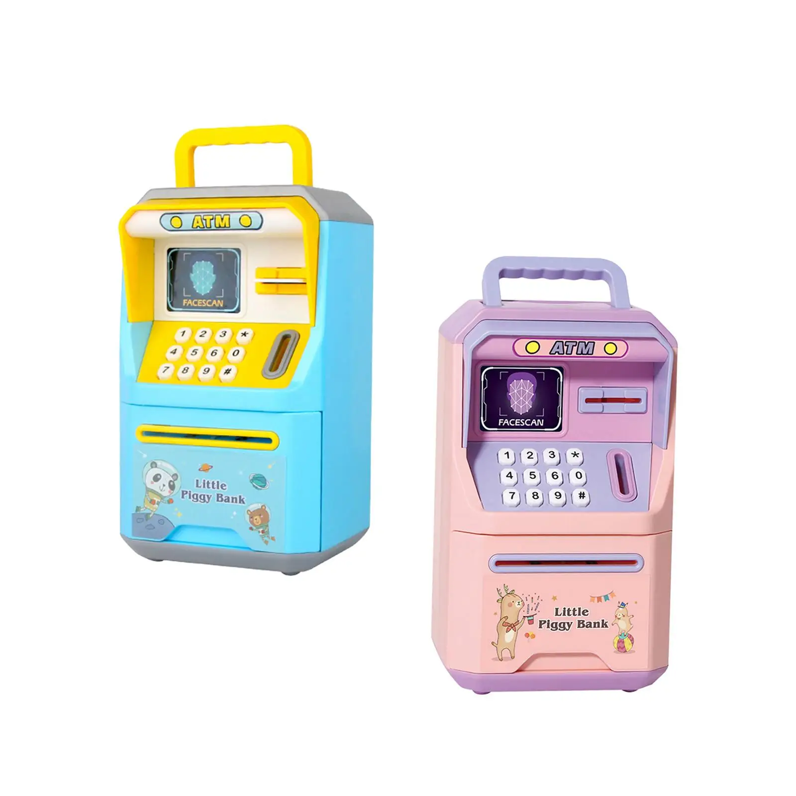 Electric ATM Money Bank Electronic Piggy Banks Auto Scroll Machine for Kids Children 3 4 5 6 7 8 9 Years Old Gifts