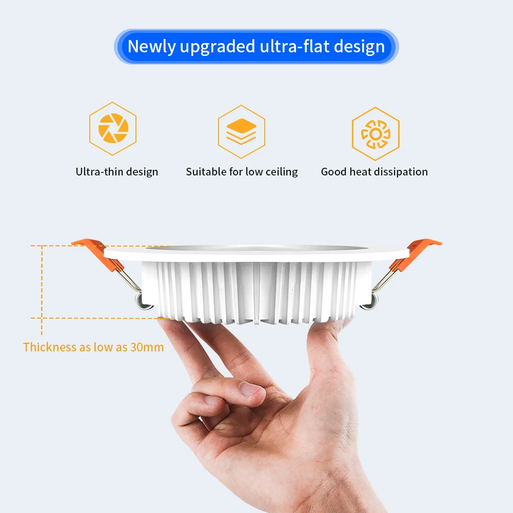 GLEDOPTO ZigBee3.0 6W 12W 3.5 Inch RGBCCT LED Downlight CRI 90+ Smart Ceiling Recessed App Voice Alexa ZigBee2mqtt Conbee Tuya