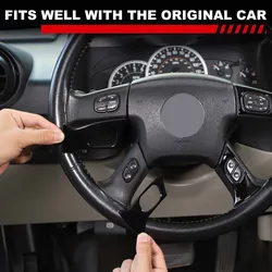 For Hummer H2 2003-2007 PVC material car steering wheel button frame decorative sticker interior modification accessories