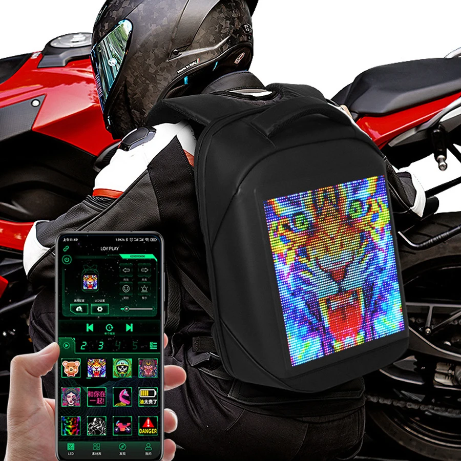 

Laptop Backpack Smart LED Dynamic Backpack Waterproof Backpack Luggage Bag Cycling Travel Daypack Rucksack Personalized Gifts