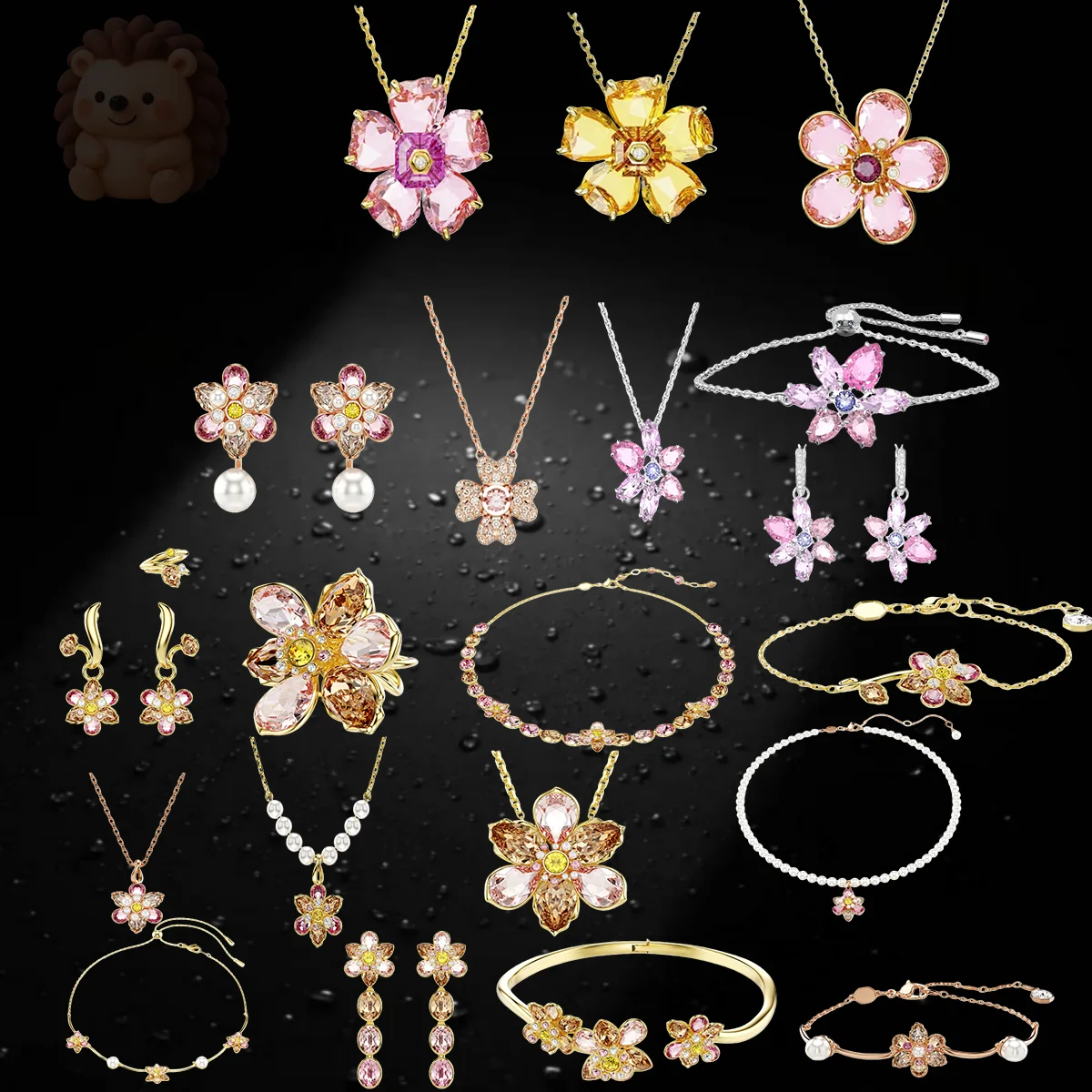 

2025 New Exquisite Necklace, Earrings, Bracelet Set, Fashionable Dopamine Color Matching, Essential Christmas Gifts for Banquets