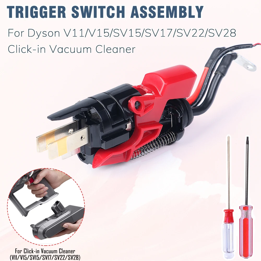 Триггерный переключатель в сборе/замена кнопки для Dyson V15 V11 SV15, клик-в батарее, тип пылесоса, выключатель питания, запасные части