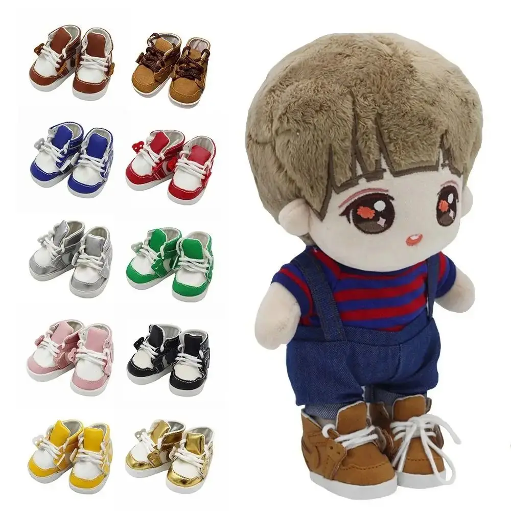 5CM 20cm Cotton Doll Shoe Shoes Doll Lightweight Mini Sports Doll Shoes DIY PU Leather Casual Wear Sneakers Boot Kids Gifts