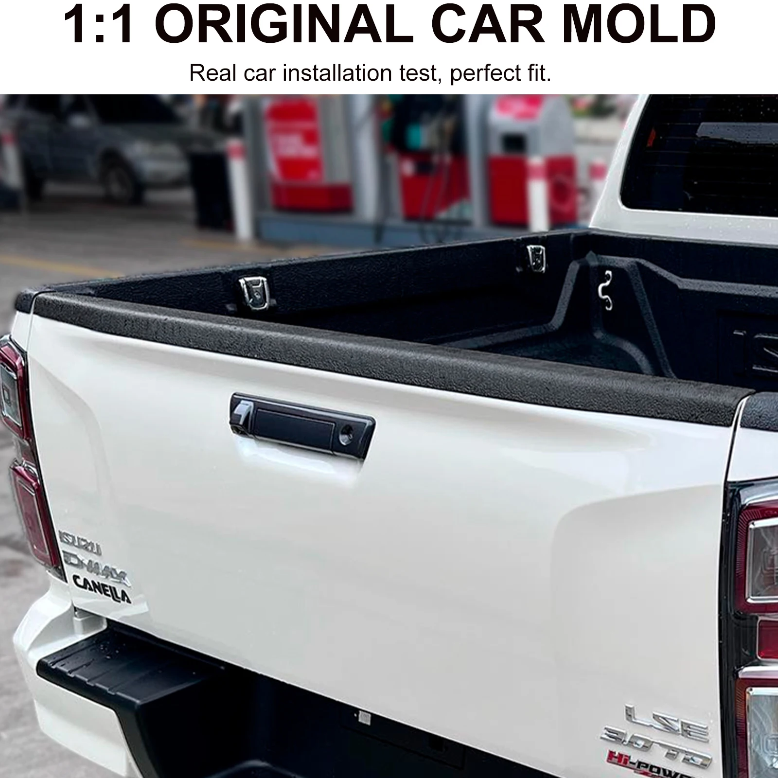 Tailgate Cover Matte Black Rear Gate Protector Cap Trim For ISUZU D-MAX 2021 2022 2023 years Auto Part Car Styling Accessories