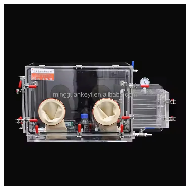 

Система перчаточных ящиков Inert — изготовленное на заказ акриловое переднее окно | Вакуумная антитехника и анаэробная операционная камера