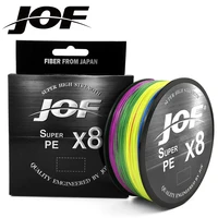 JOF-sedal trenzado X8 PE para Pesca de carpa, multifilamento, alambre de mosca japonés para agua salada, 150M, 300M, 500M, 15lb-100lb