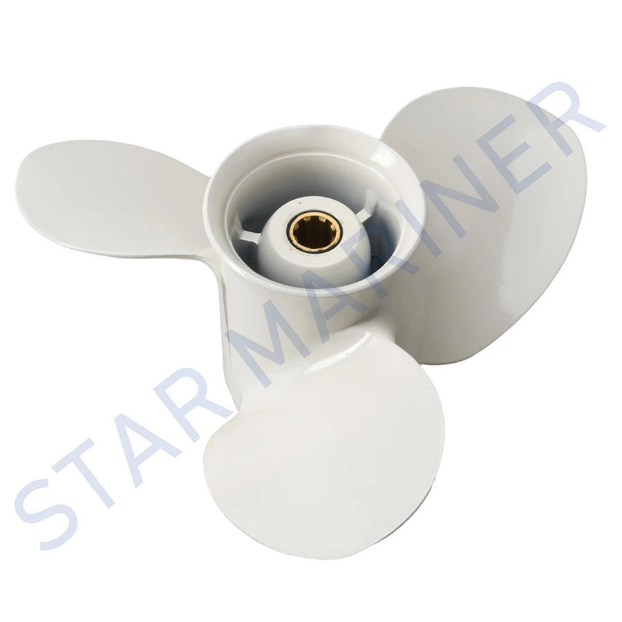 Aluminium Propeller 63V-45945-10-EL  9-1/4*9-J1  for YAMAHA HIDEA Boat Engine 3 Blade 8 Spline Tooth 9.9HP15HP OEM:63V-45945-10