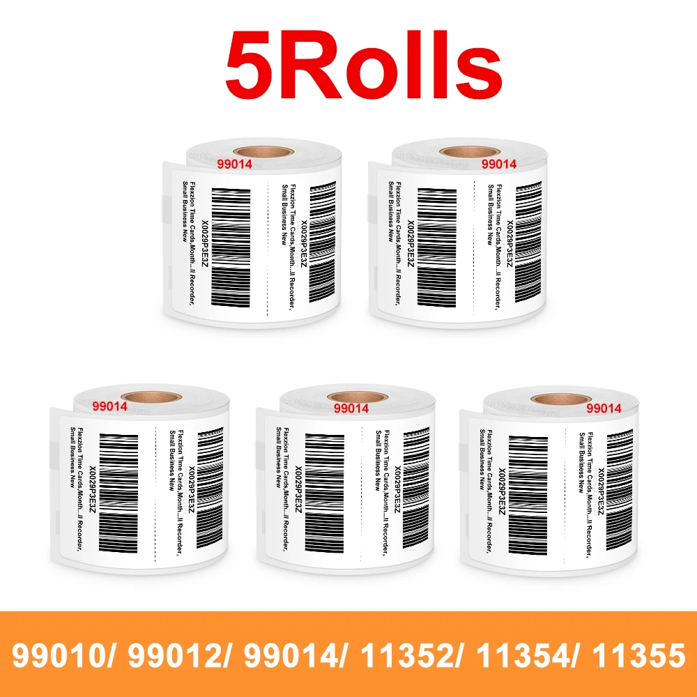 Labelwell 5Rolls 99012 Address Stickers 99010 99014 11352 11355 11354 Labels For Dymo Labelwriter 450 Label Maker 450 Twin Turbo